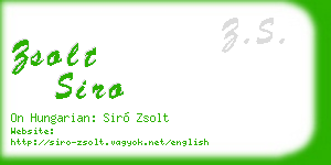 zsolt siro business card
